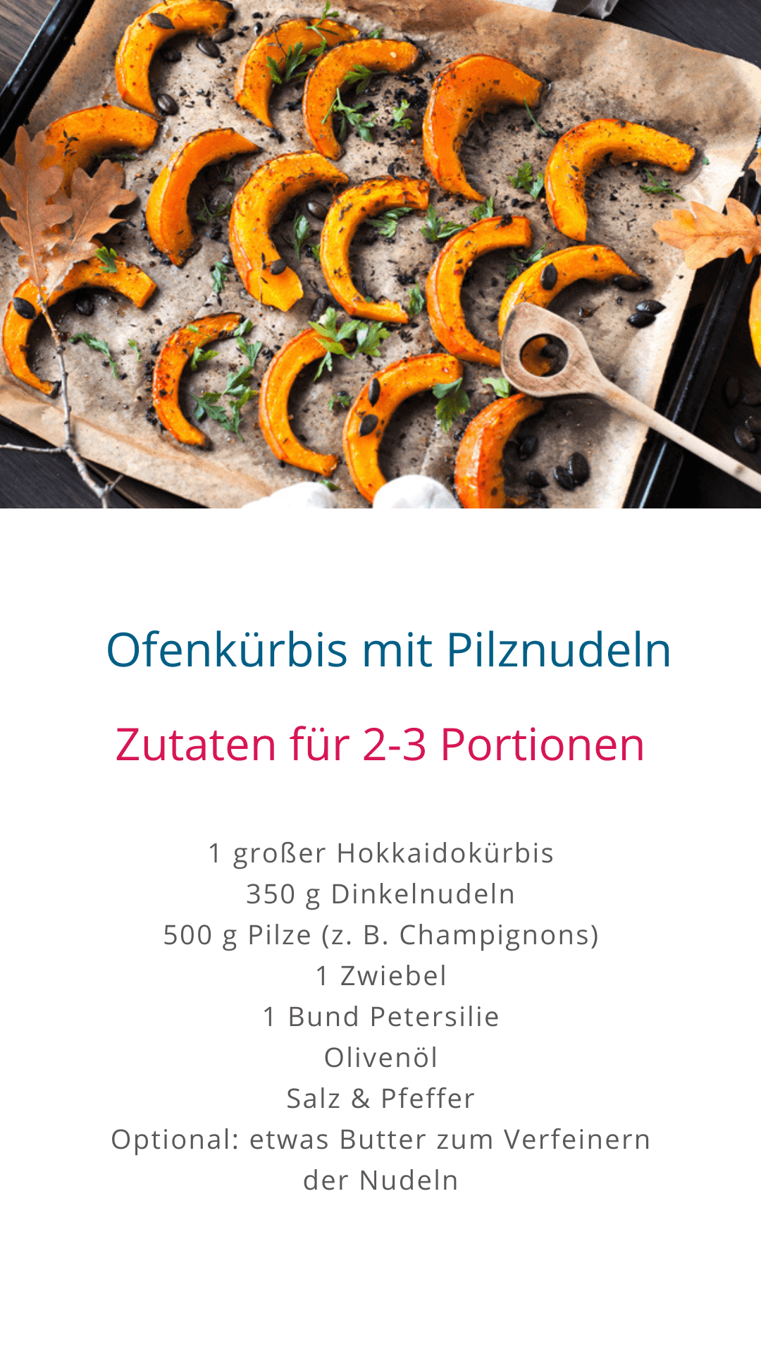 Natalie Klug Ofenkürbis mit Pilznudeln